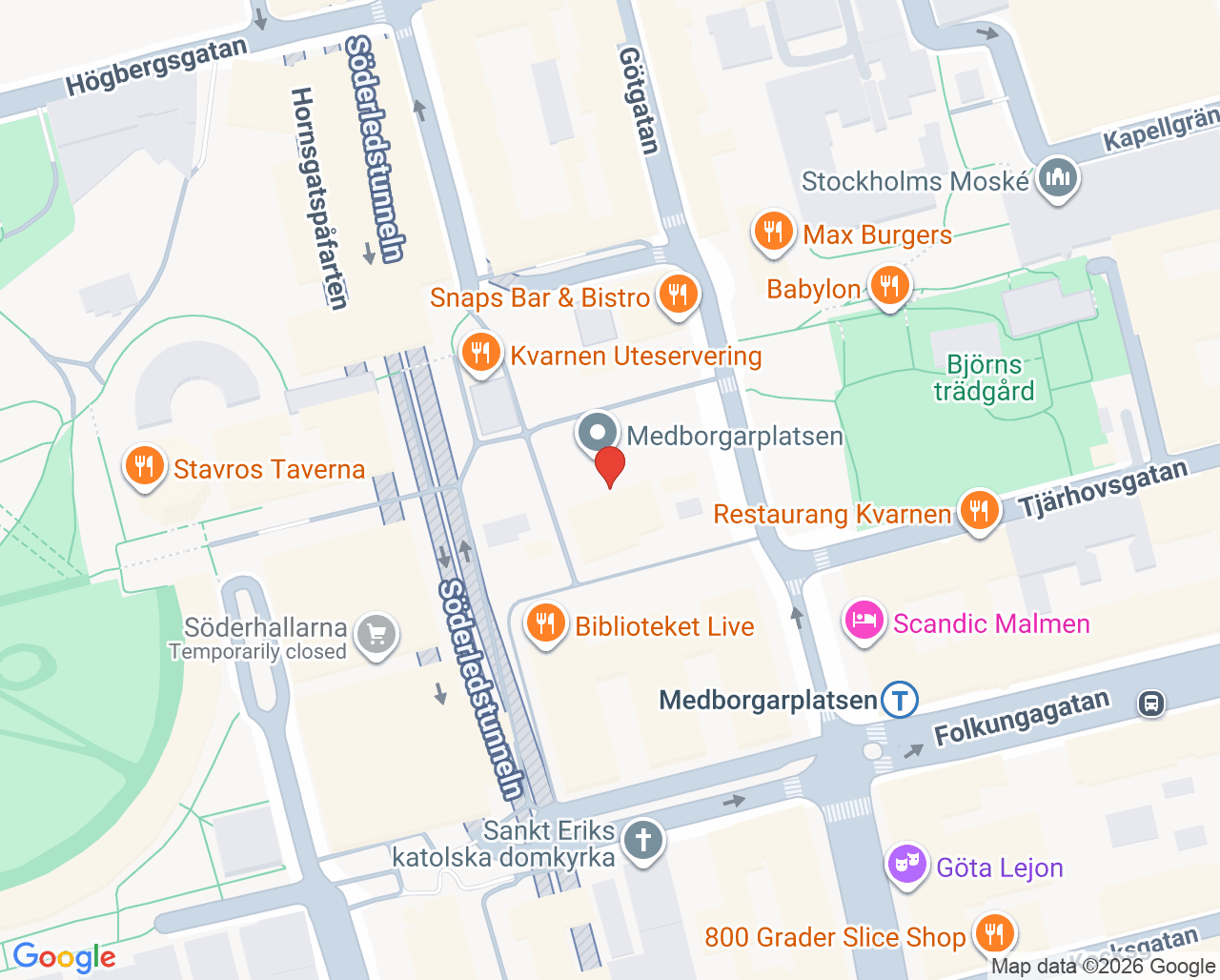 Karta till Din Psykolog Vård Sverige AB, www.dinpsykolog.se