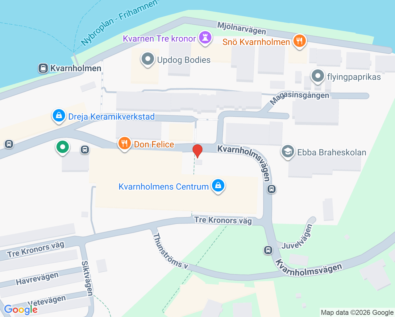 Karta till EndoGyn Gynekologi Kvarnholmen