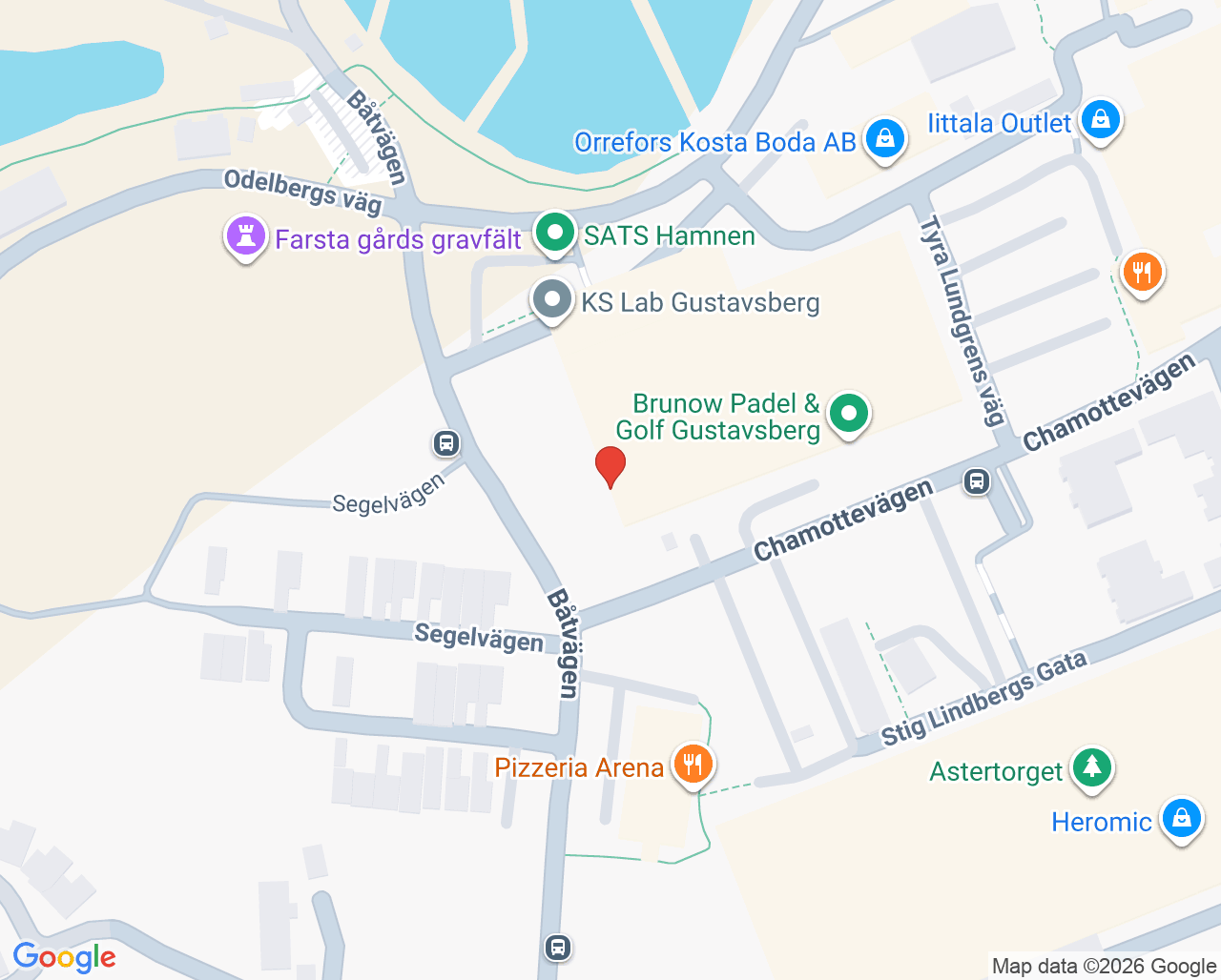 Karta till Värmdö rehab