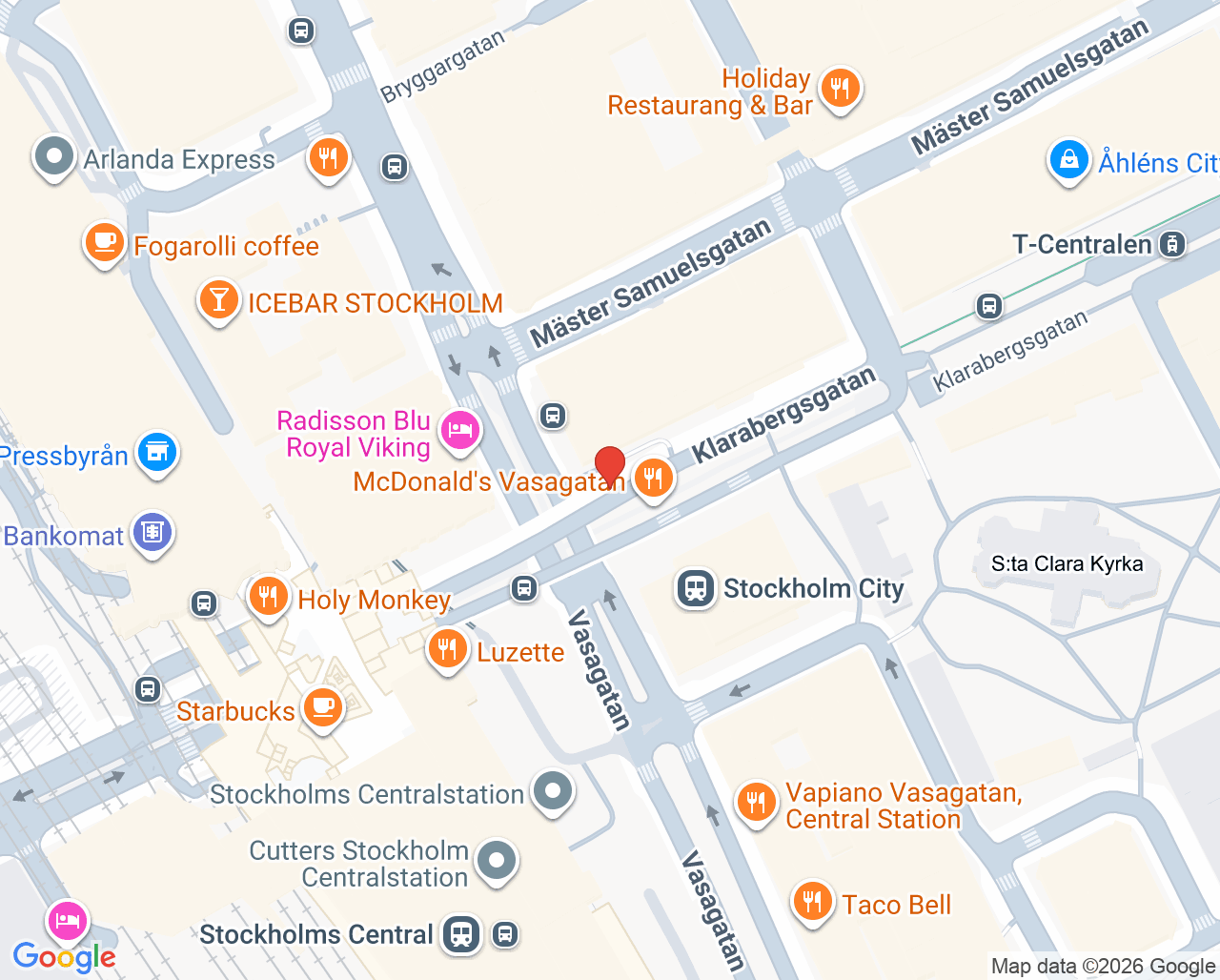 Karta till Hälsa Hemma vårdcentral i Stockholm