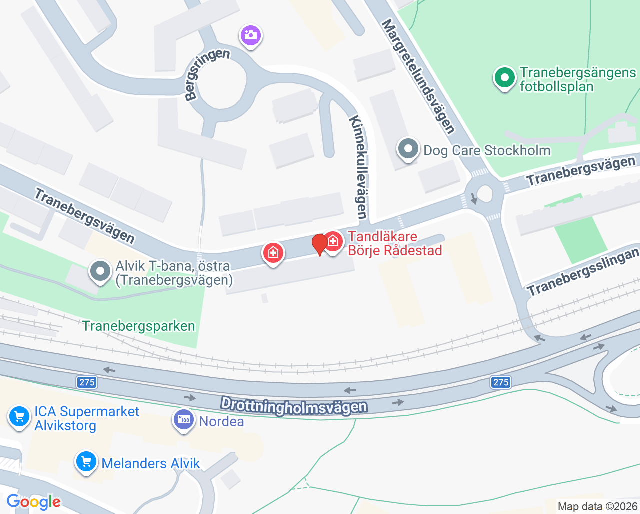Karta till Tranebergspraktiken, Bromma
