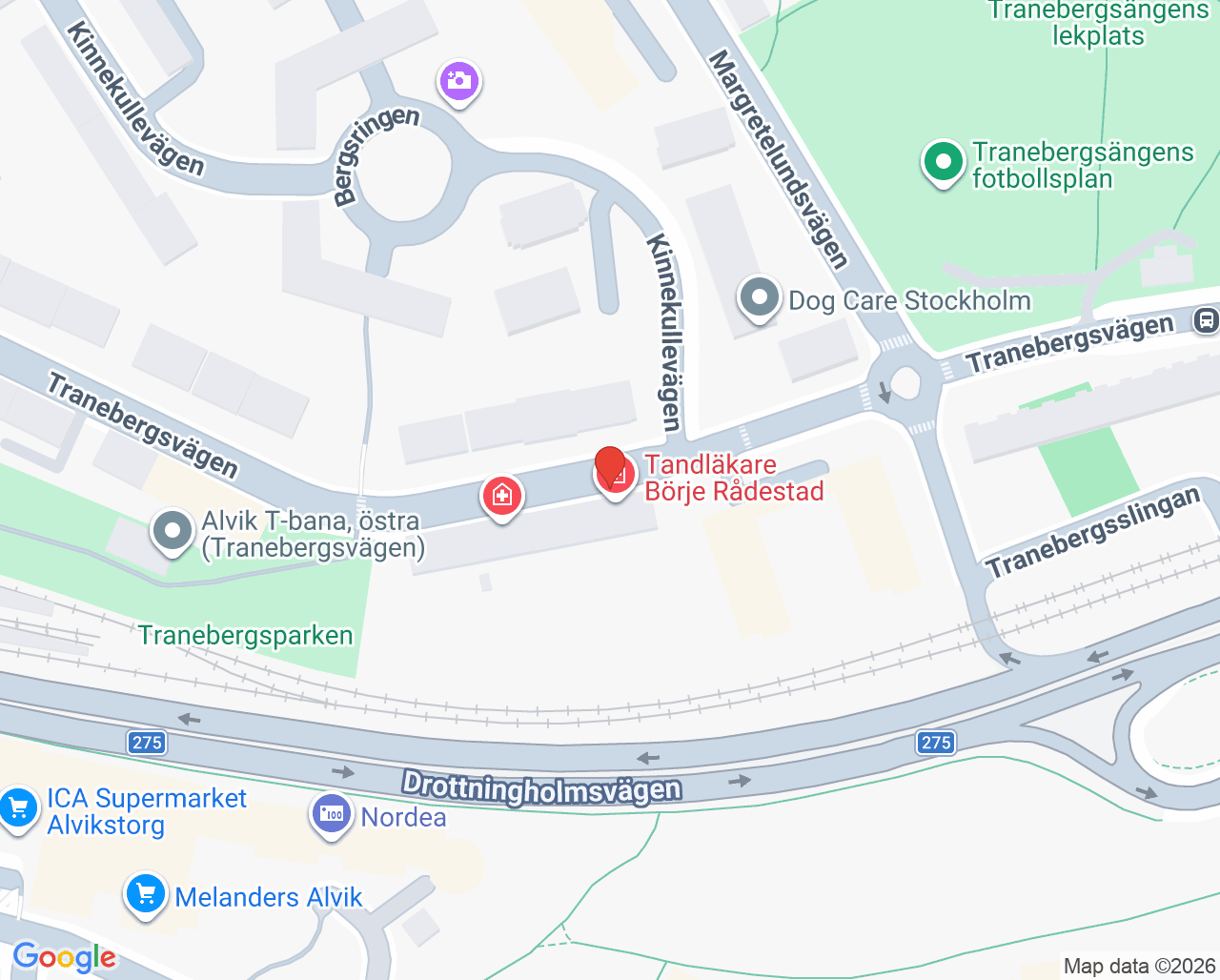 Karta till Börje Rådestad, Bromma