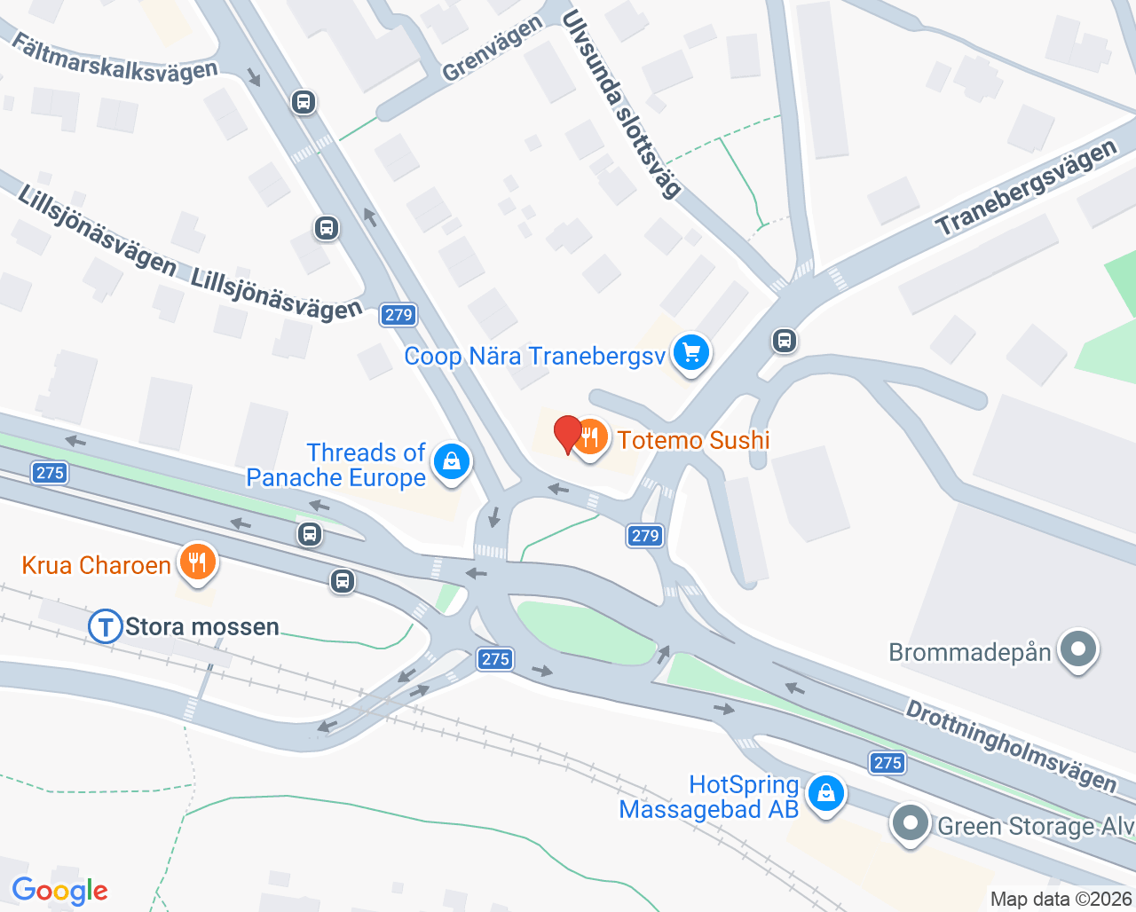Karta till Tandmottagning Stockholm, Bromma