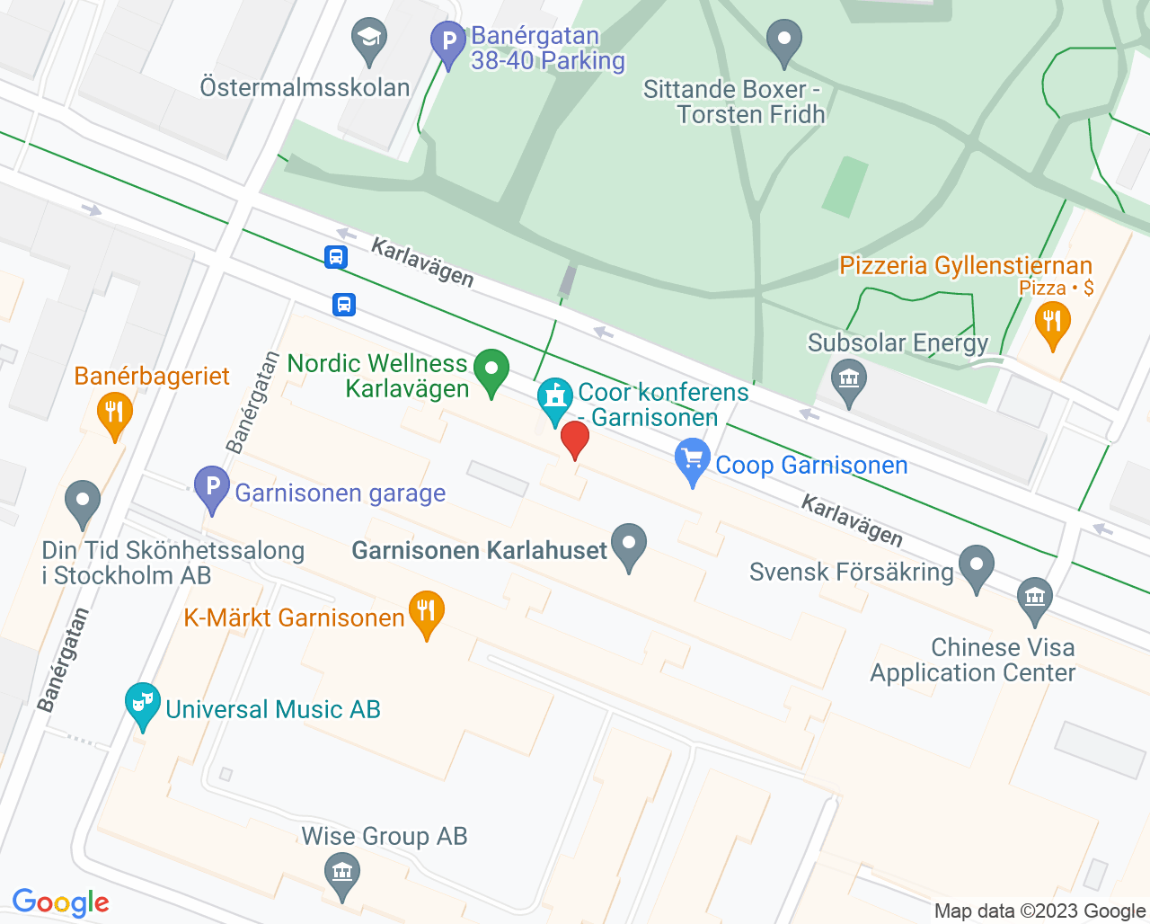 Karta till Patrik Mattsson Kognitiv medicin och psykiatri, Östermalm