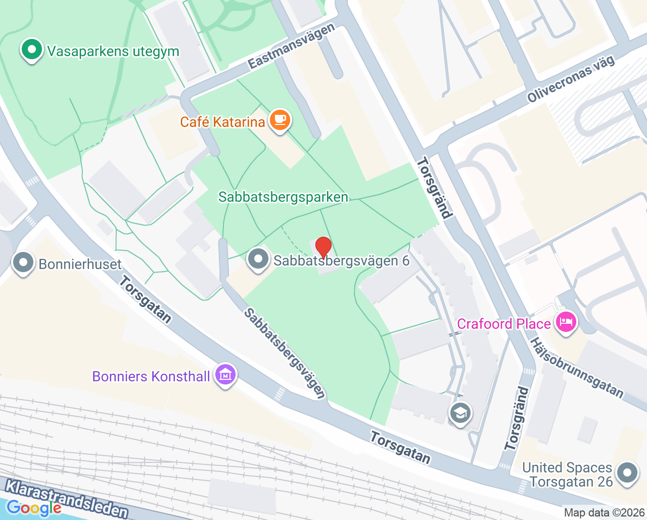 Karta till Dr Natalia Boldyreva, Nära Vasaparken