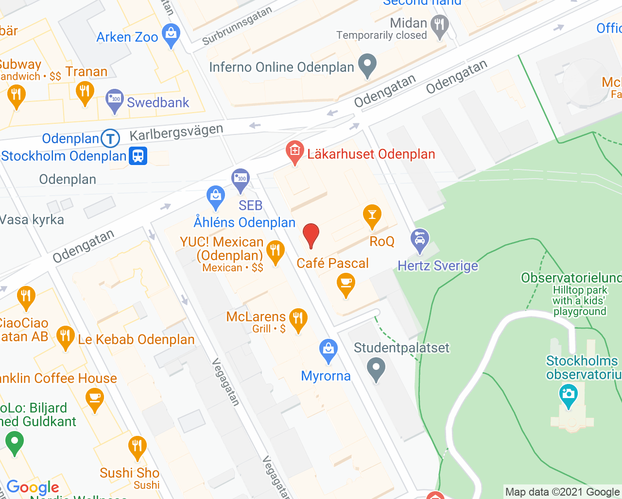 Karta till Minnesmottagningen.se