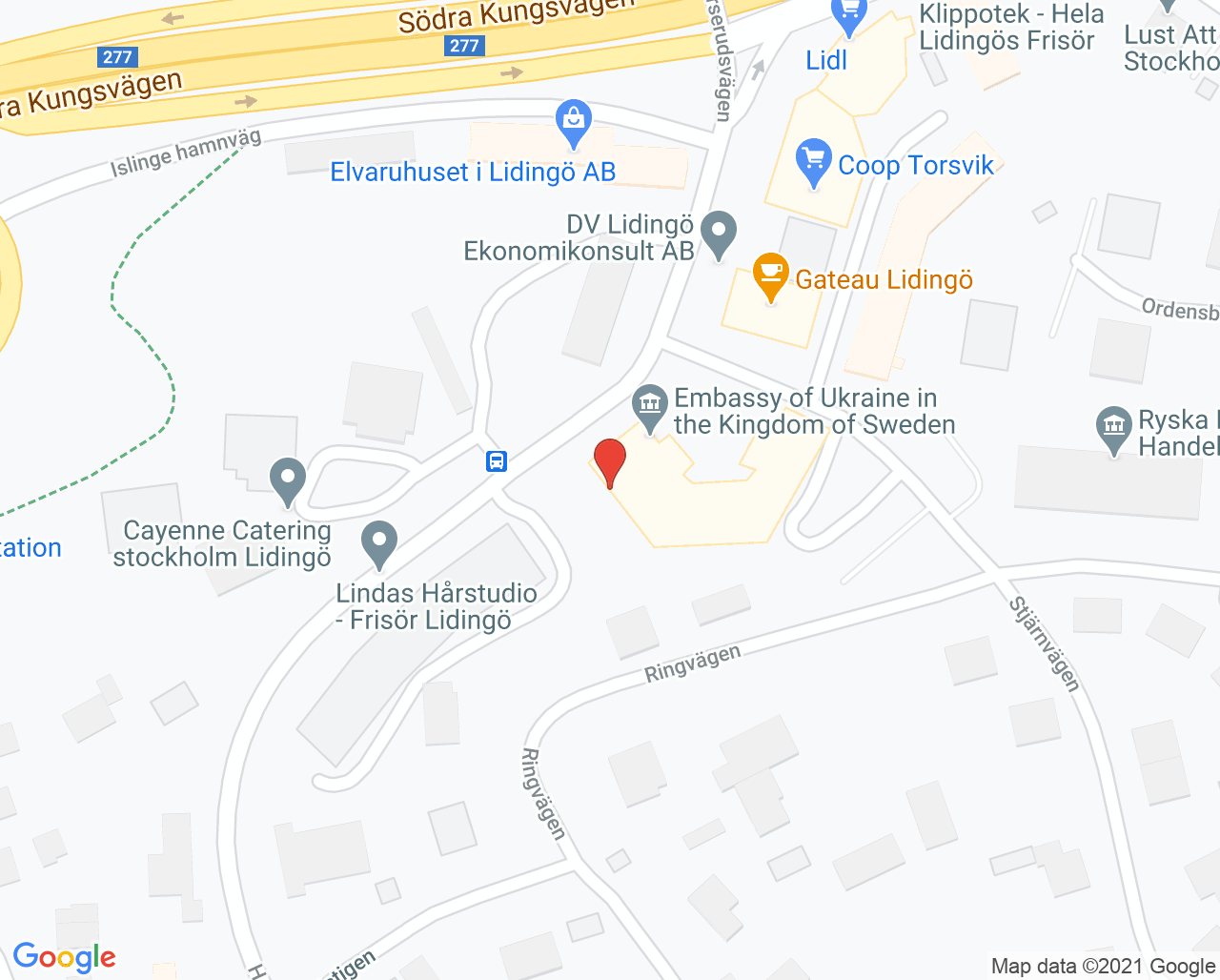 Karta till Närlaboratorium Torsvik, Karolinska Universitetssjukhuset