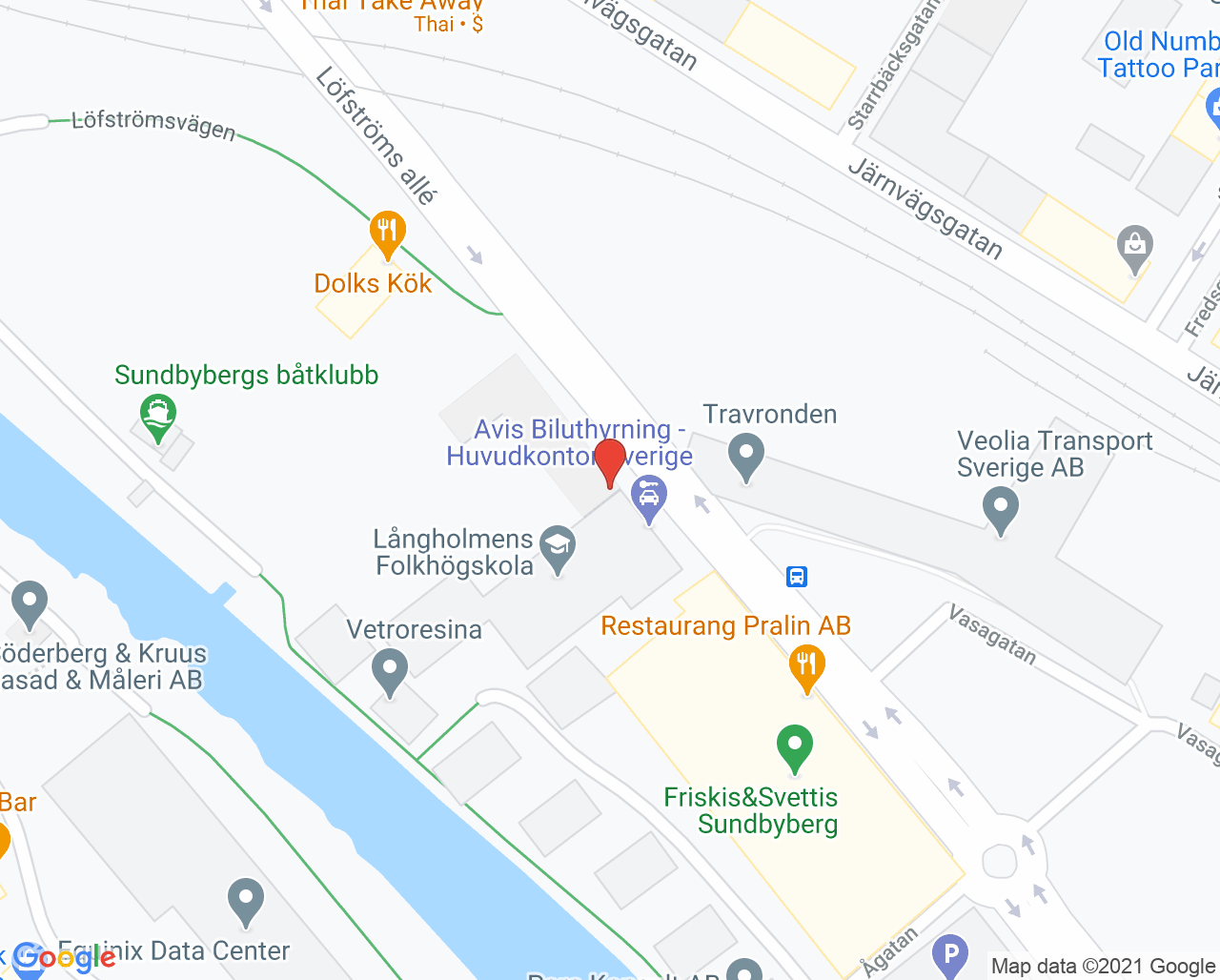 Karta till Sundbybergskliniken - PVR