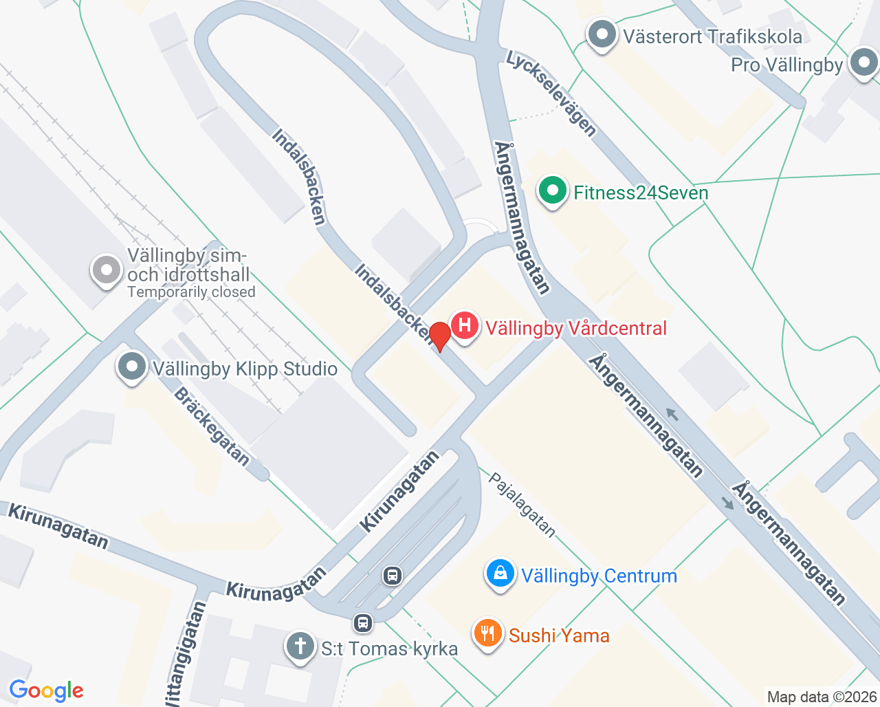 Karta till Vällingby Neuro Neurofysiologi