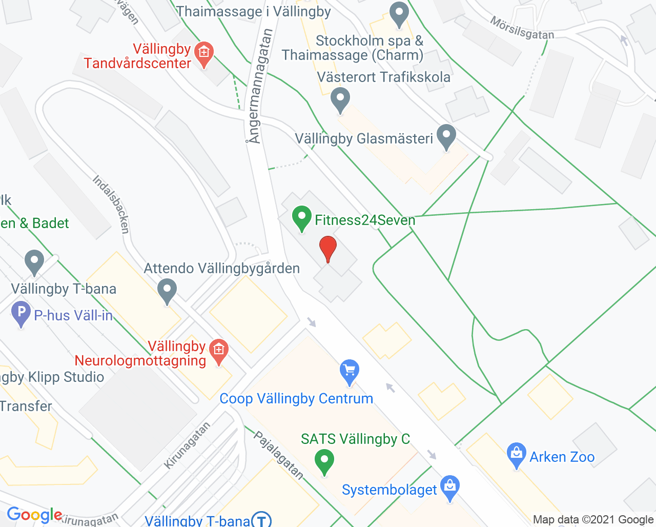 Karta till Tandregleringen Vällingby