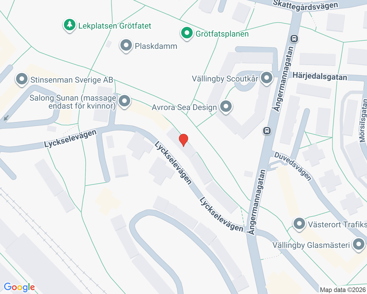 Karta till Vällingby Fothälsa