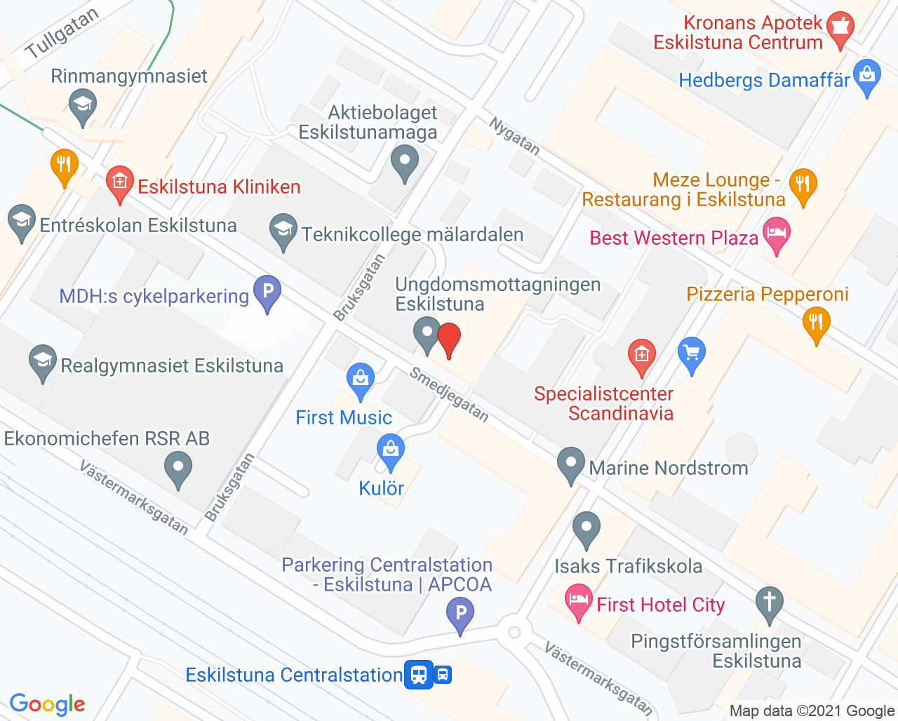 Karta till Ungdomsmottagningen Eskilstuna, Eskilstuna