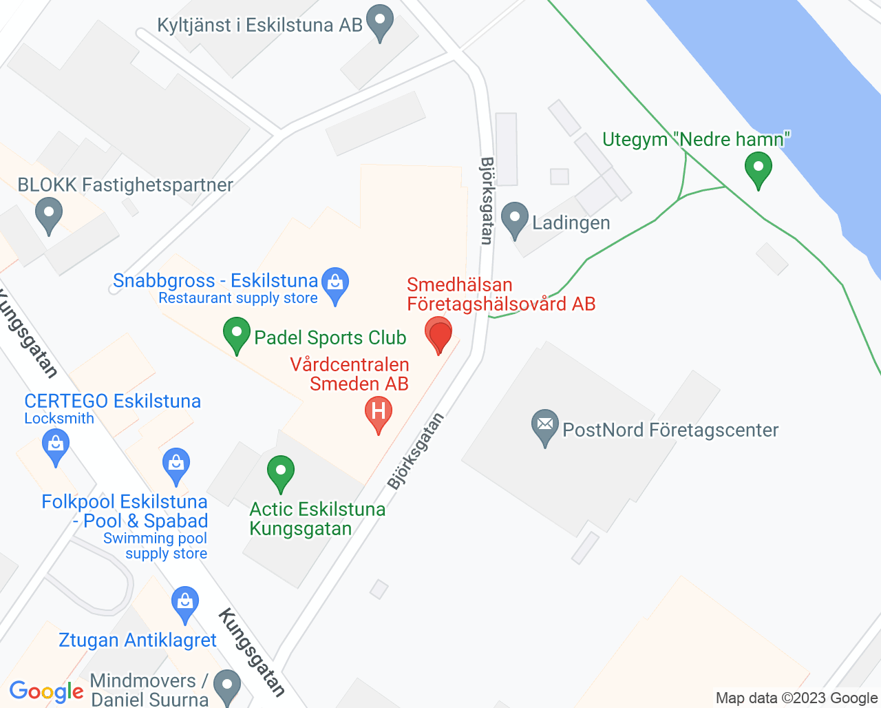 Karta till Psykologiteamet Vårdcentralen Smeden Eskilstuna, Eskilstuna