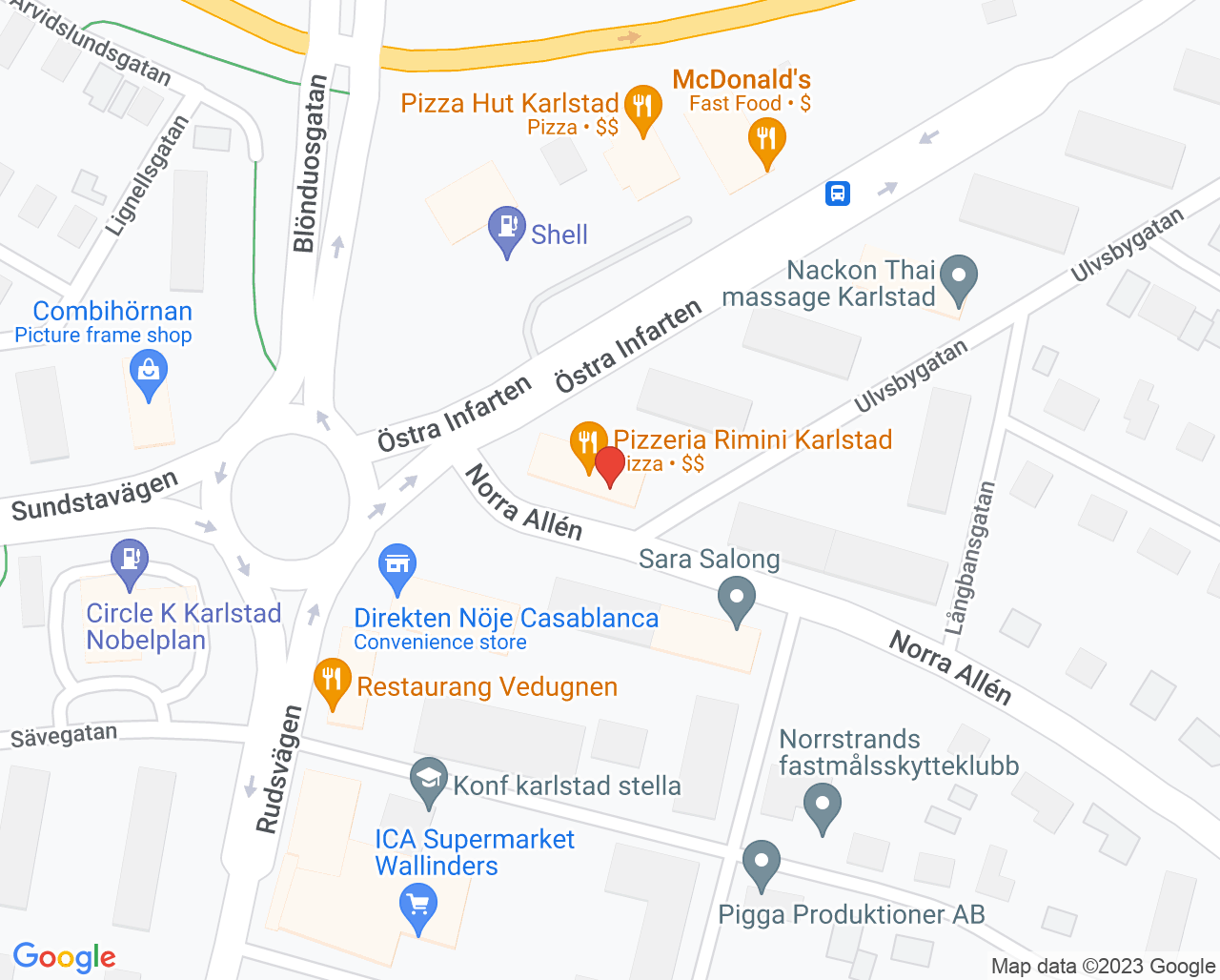 Karta till Folktandvården Norrstrand, Karlstad