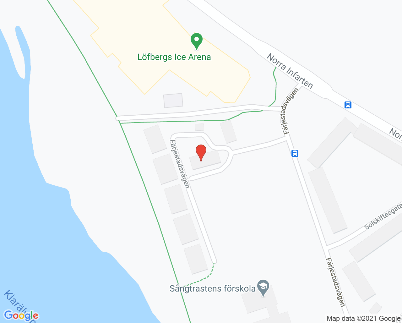 Karta till Narva Åderbråckscenter, Karlstad