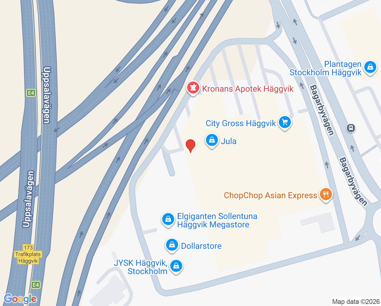 Karta till Vaccinova hos Kronans Apotek Häggvik, Sollentuna
