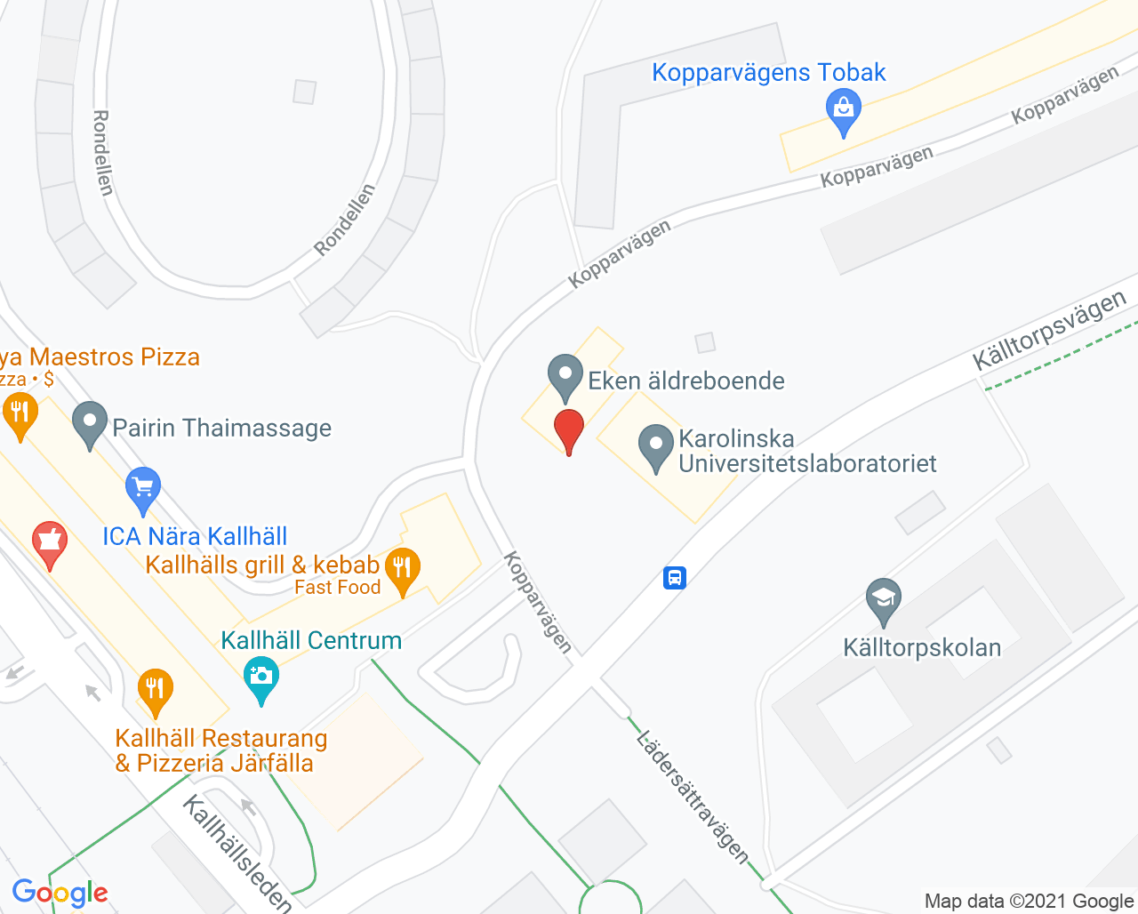 Karta till Kallhälls BVC