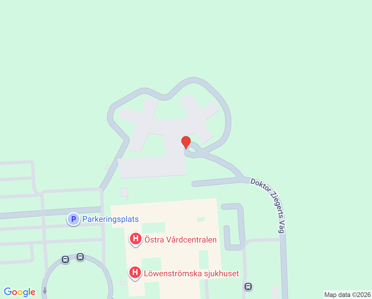 Karta till Avdelning 31 Löwenströmska, Rättspsykiatri Vård Stockholm