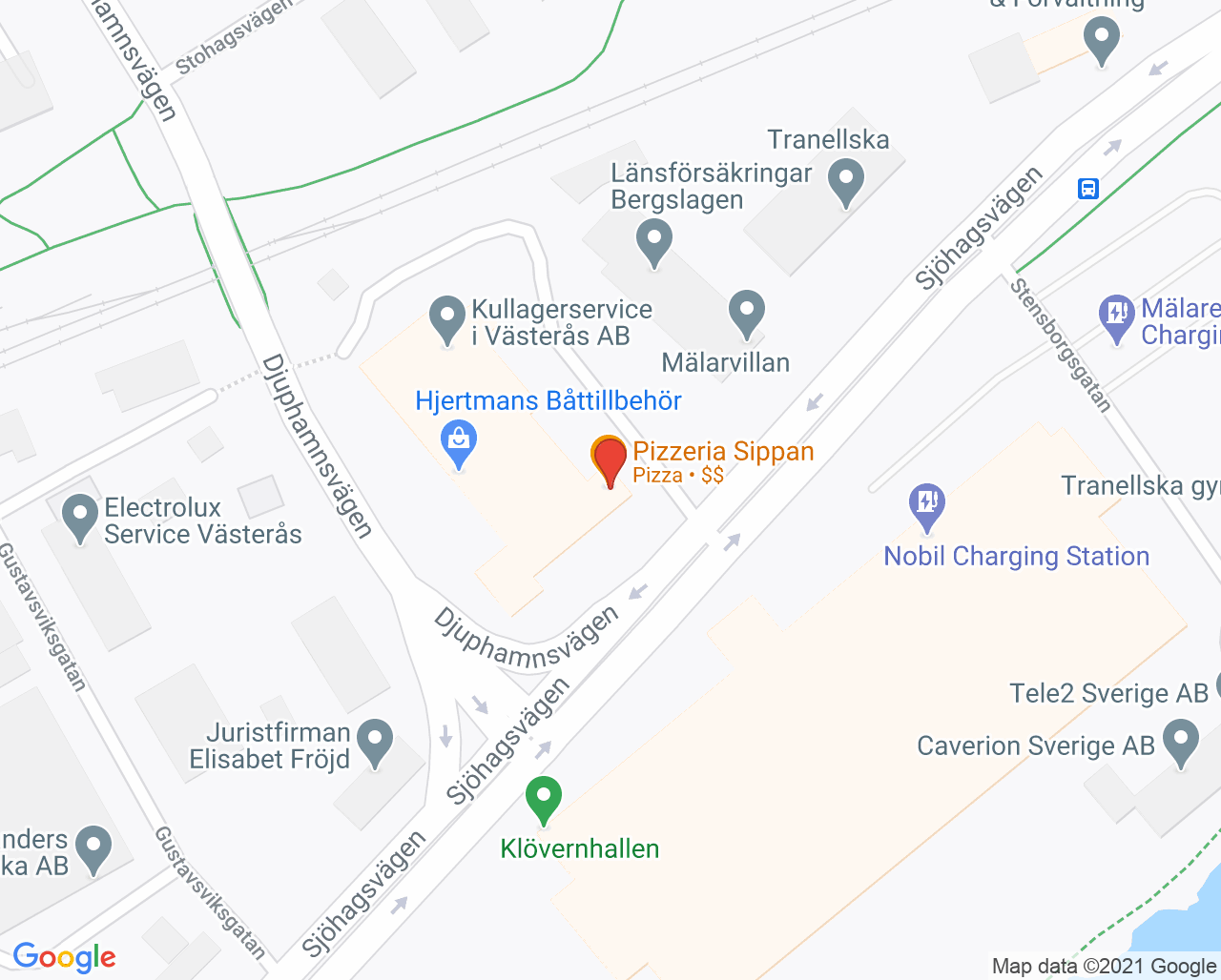 Karta till Berit Johannesen Fysioterapi AB, Privata fysioterapeuter