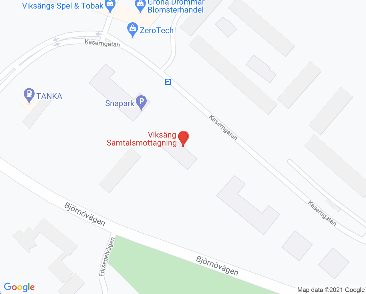Karta till Viksäng Barnmorskemottagning, Västerås