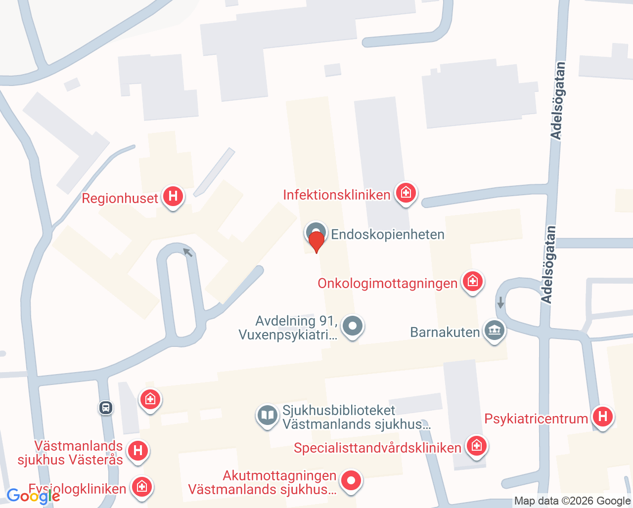 Karta till Kärlkirurgiska kliniken