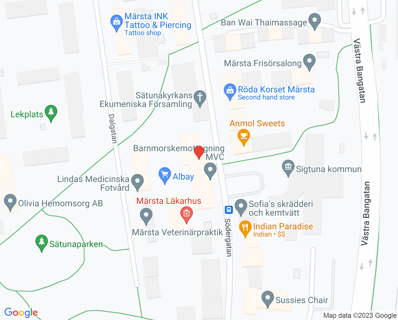 Karta till Vital Märsta