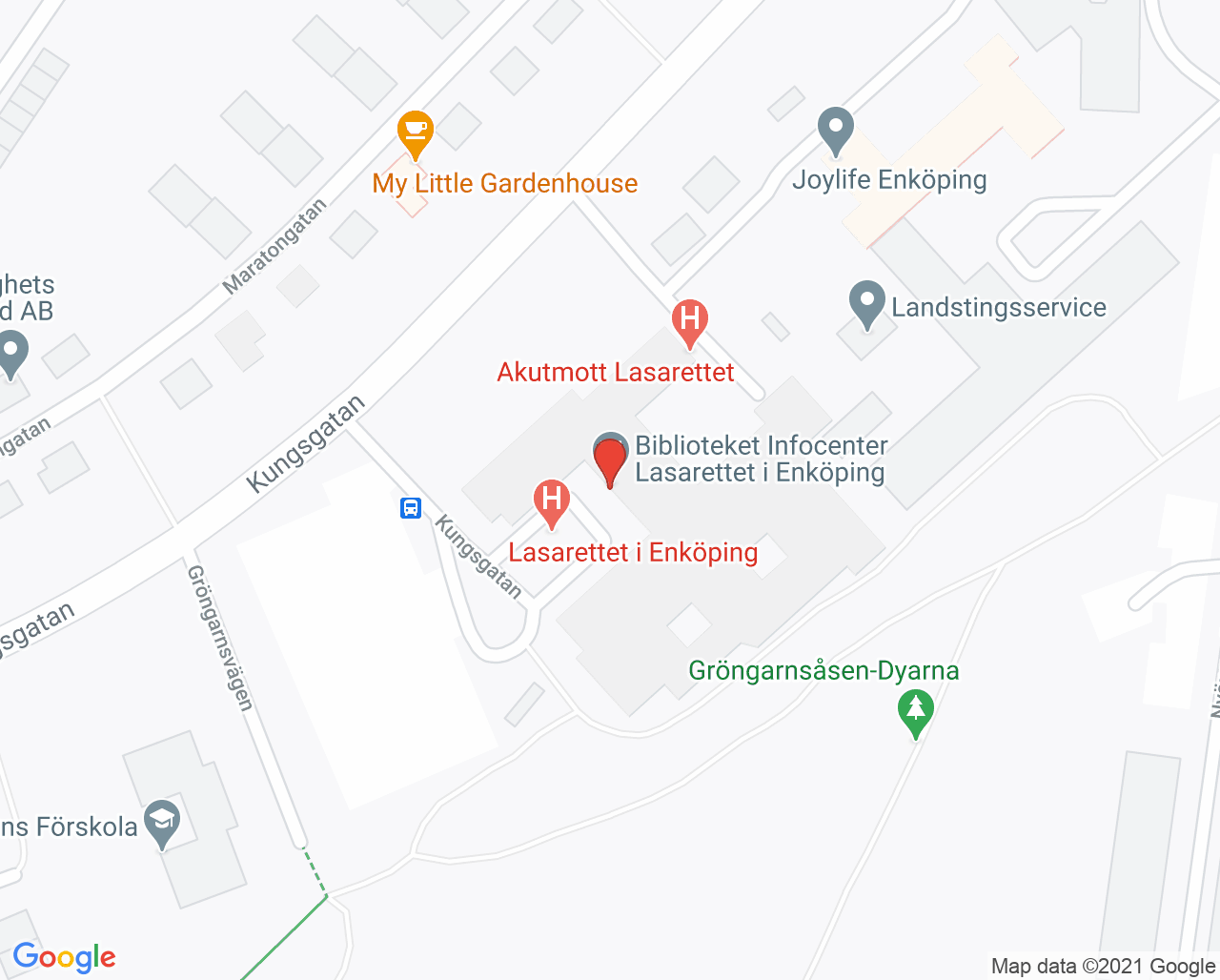 Karta till Enköpings jourmottagning, Enköping