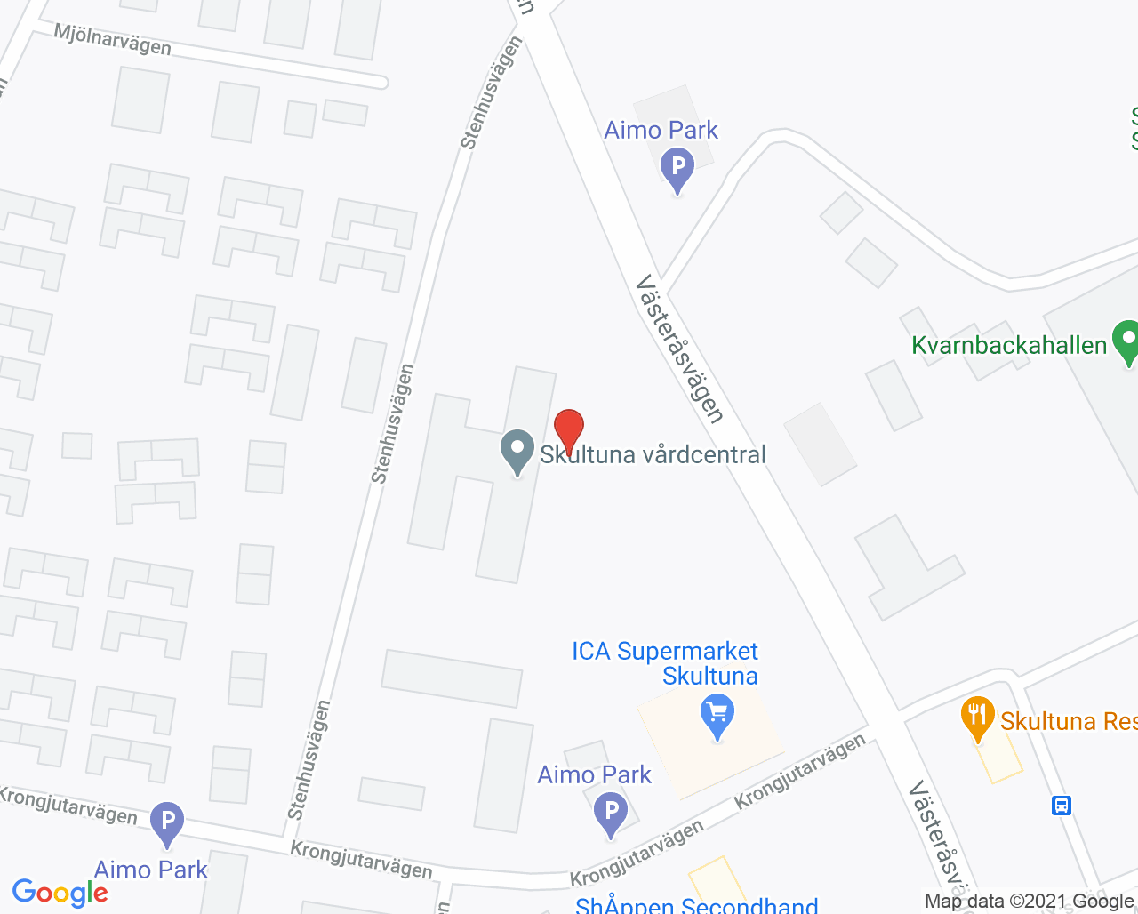 Karta till Skultuna Fysioterapi