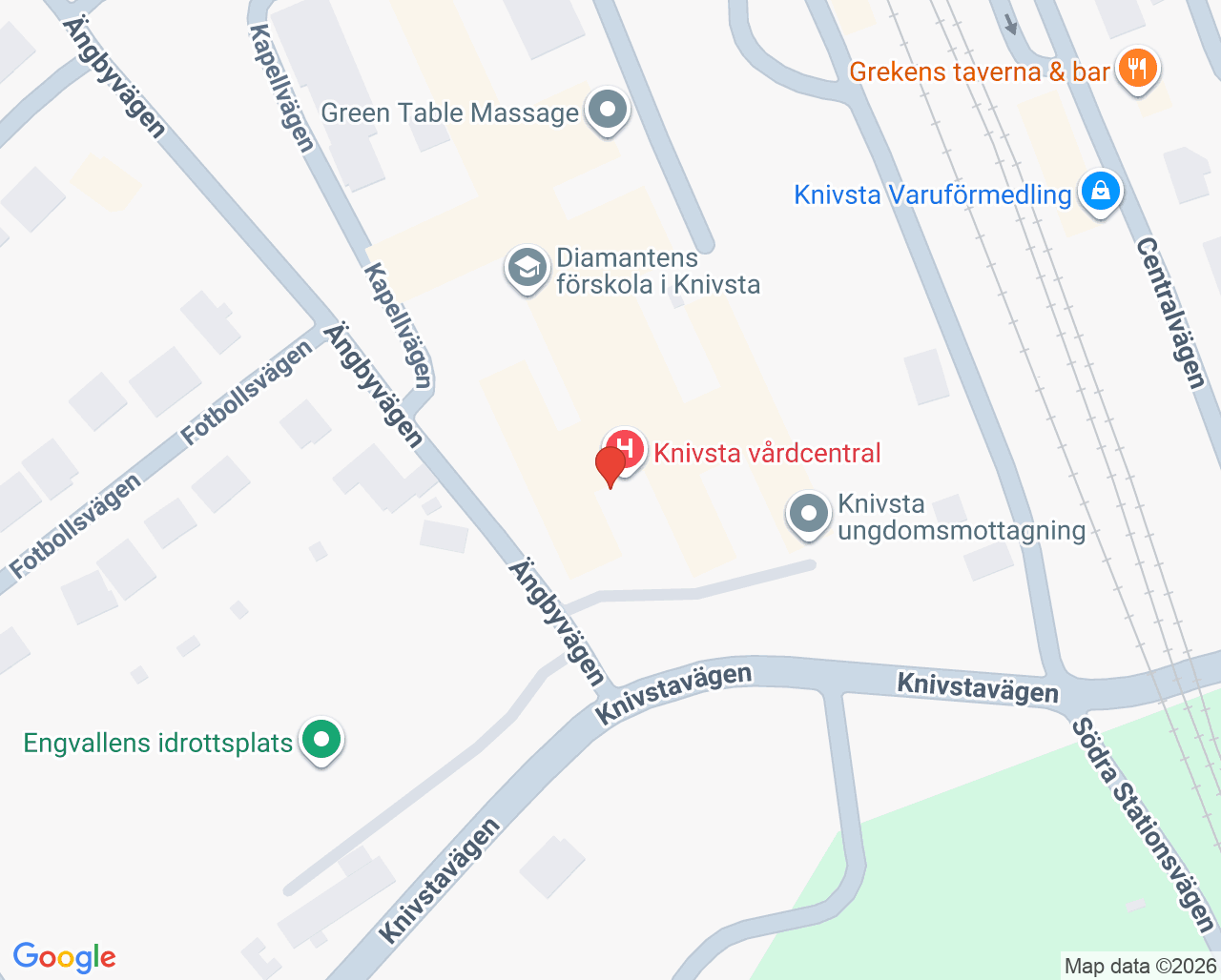 Karta till Barnspecialistmottagningen i Knivsta, Knivsta