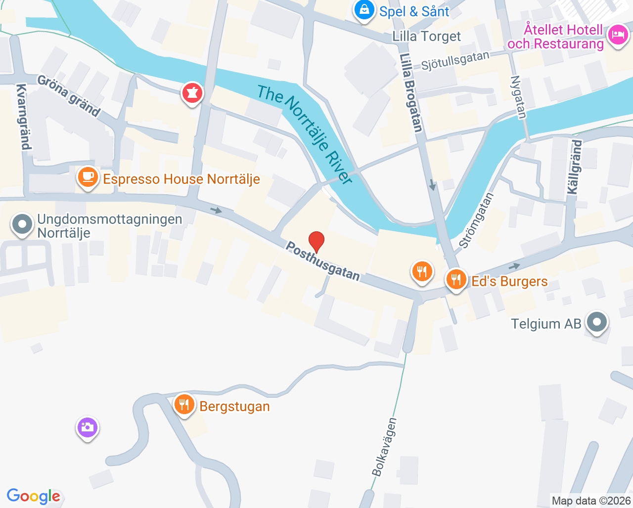 Karta till Psykiatri- och beroendemottagning, Norrtälje Tiohundra