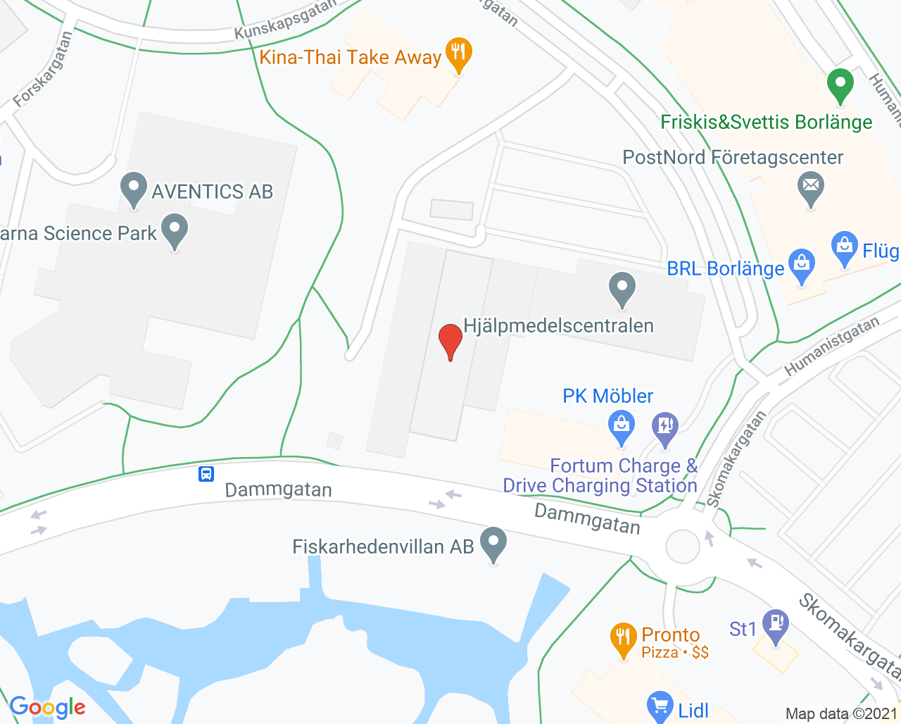 Karta till Personliga medicinska behandlingshjälpmedel Hjälpmedelscentral
