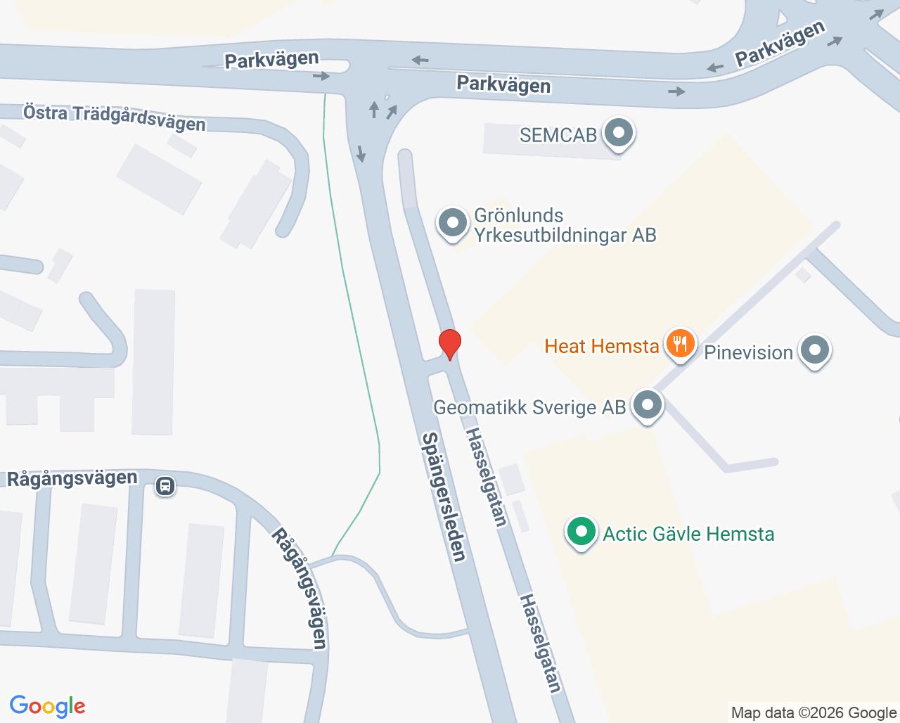 Karta till Gävle Rehab