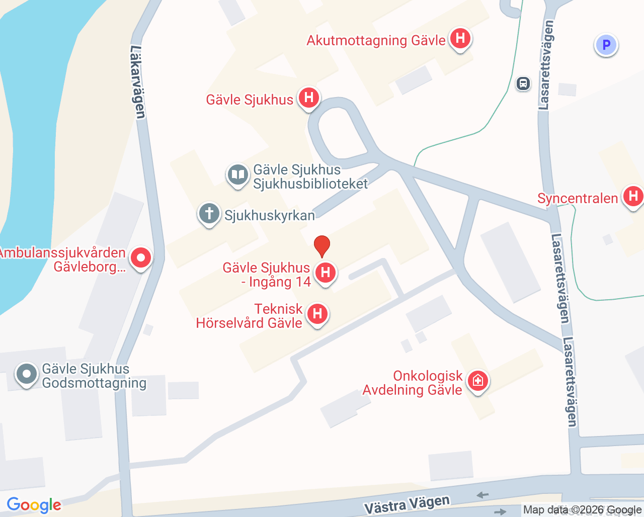 Karta till Bröstmottagning Gävle