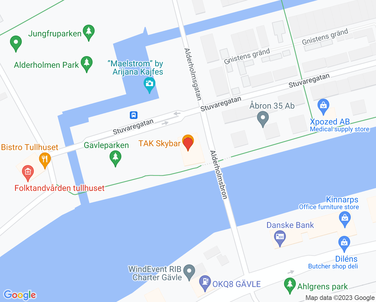 Karta till Hälsocentralen Sjöstaden