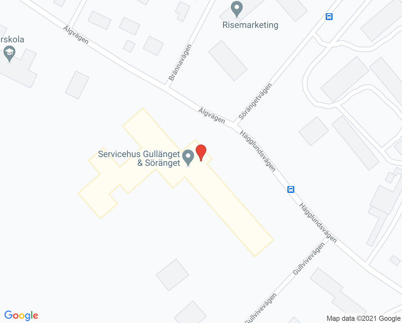 Karta till Premicare Gullänget Hälsocentral, Örnsköldsvik