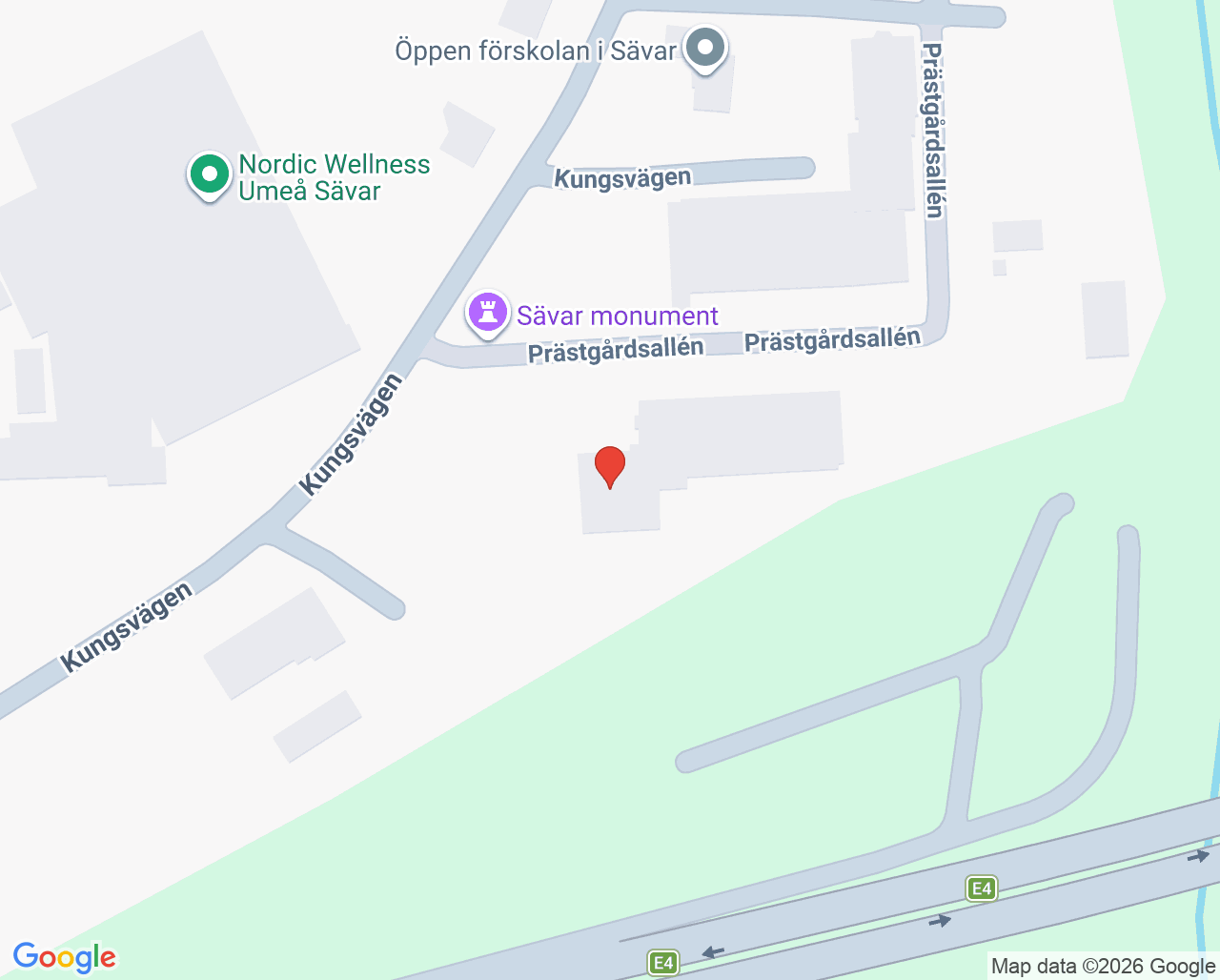 Karta till Folktandvården Sävar
