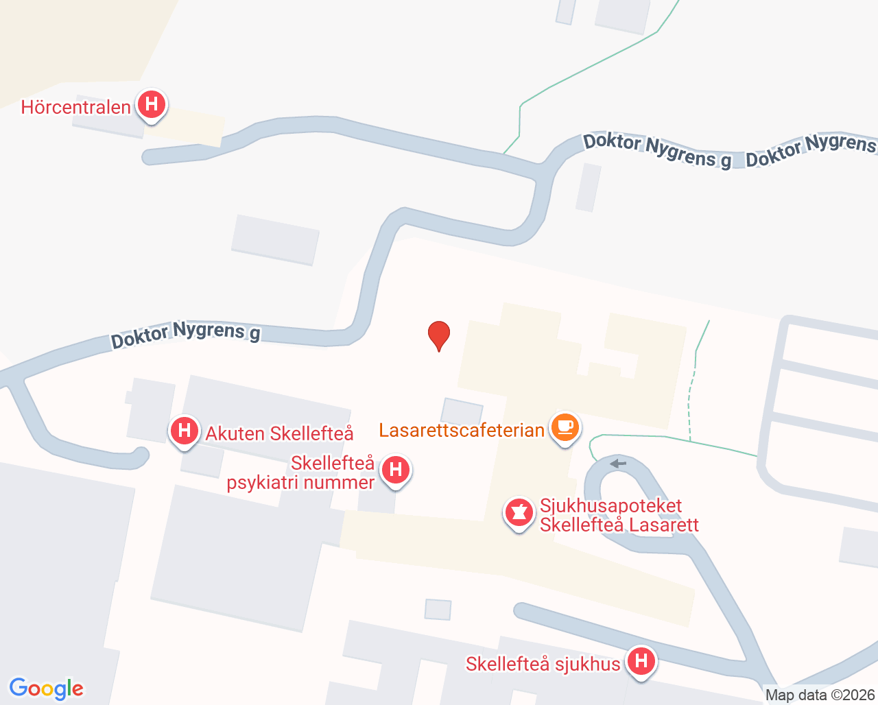 Karta till Andningsenhet Skellefteå