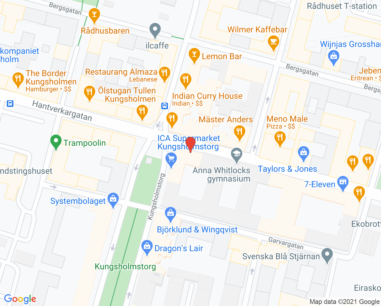 Karta till Synsam Stockholm Kungsholms Torg