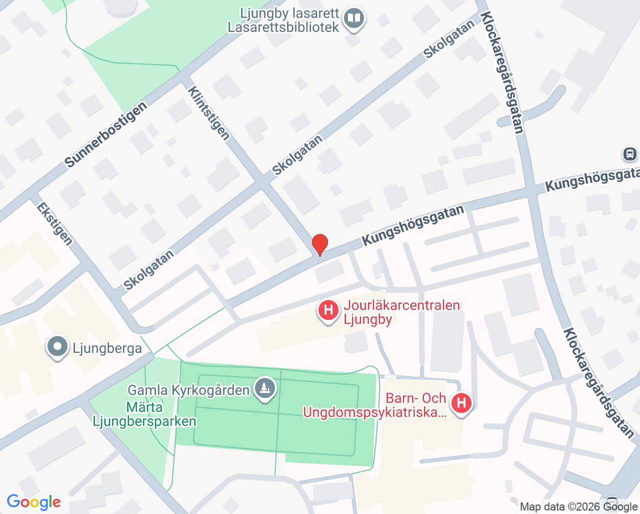 Karta till Folktandvården Ljungby - Lagan