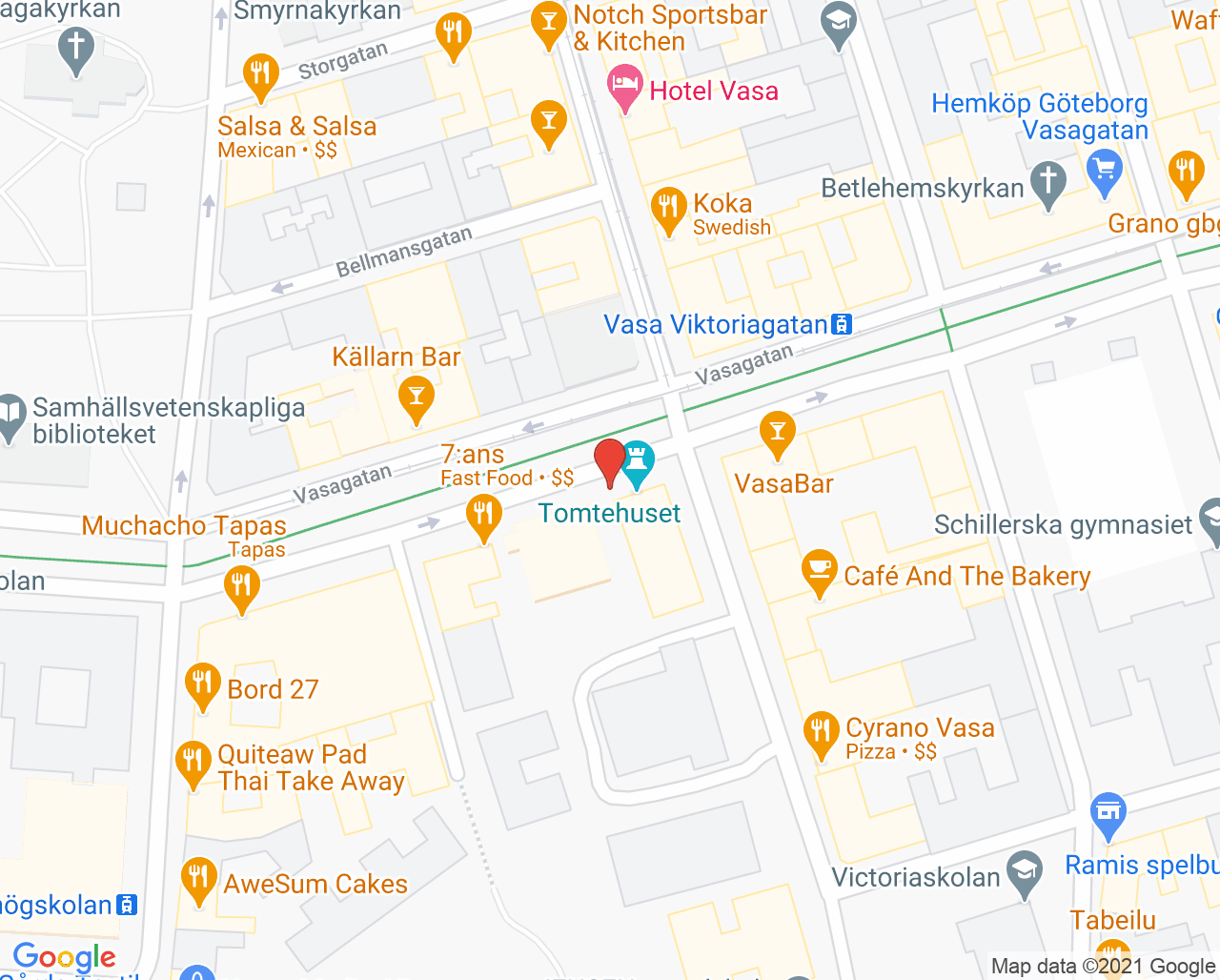 Karta till Centrumtandläkarna Per Söderkvist, Göteborg
