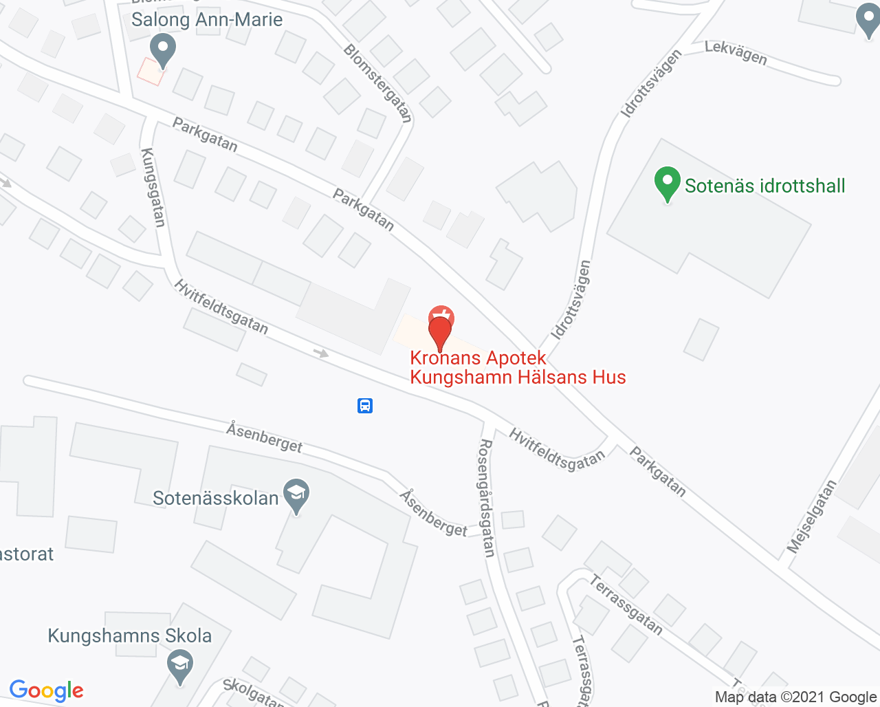 Karta till Folktandvården Kungshamn, Kungshamn