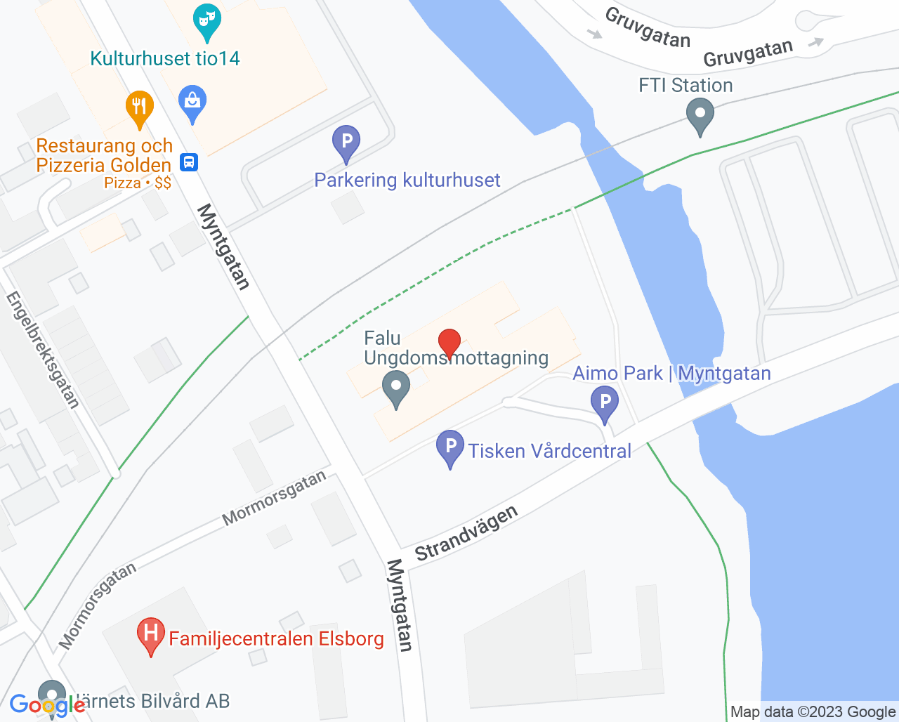 Karta till Vårdcentral Tisken