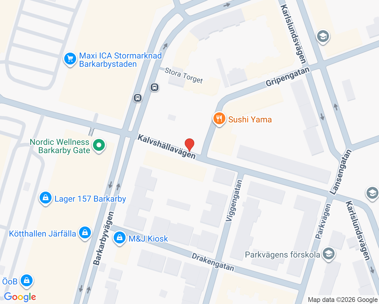 Karta till Tandea Barkarby