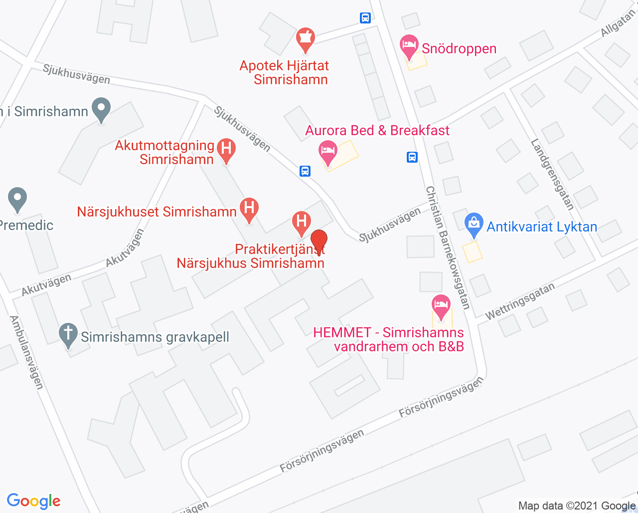 Karta till Simrishamn, Folktandvården Skåne AB