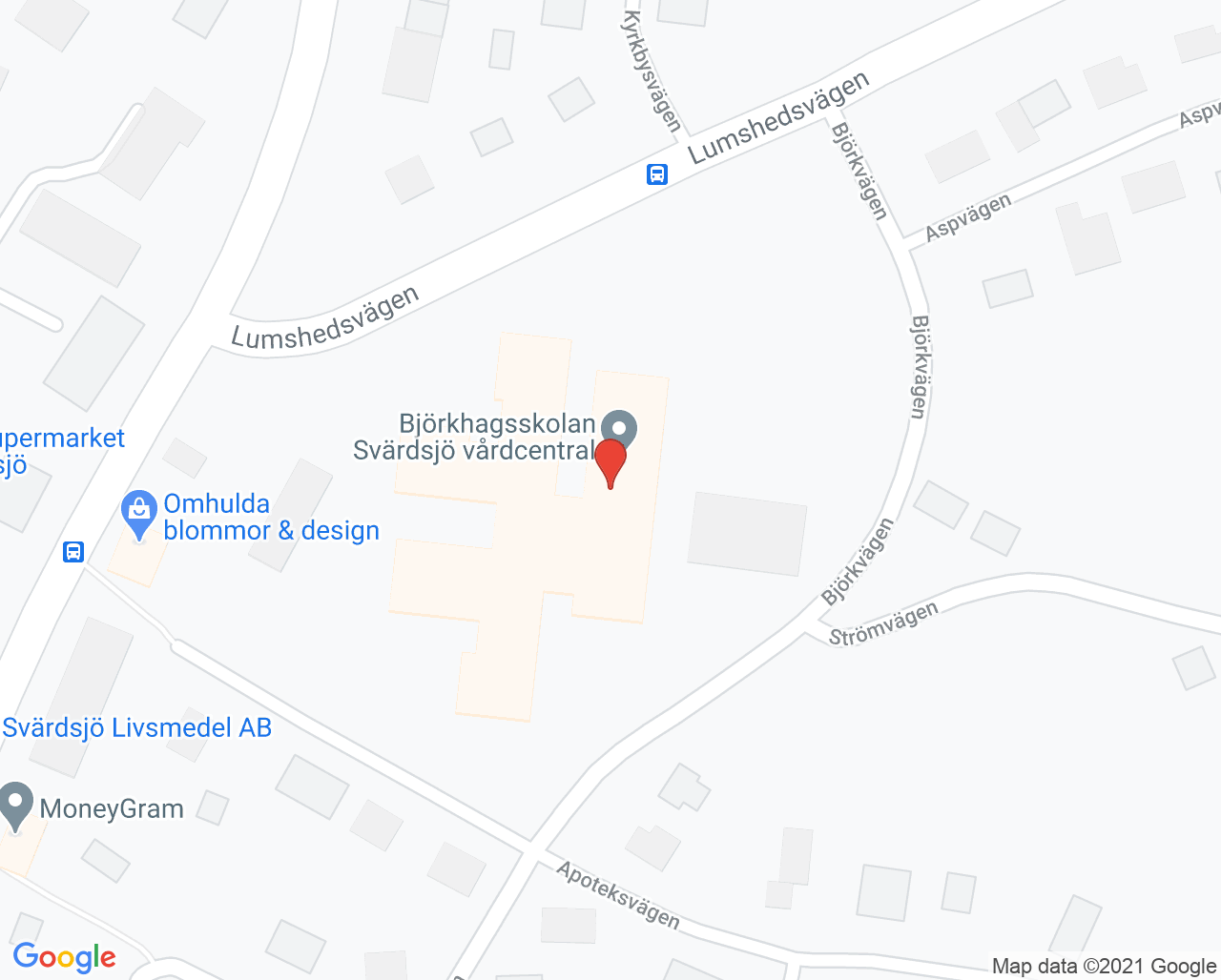 Karta till Barnavårdscentral Svärdsjö