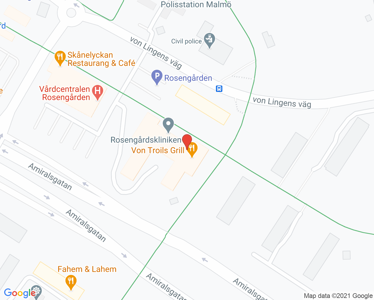 Karta till Barnavårdscentralen Solstrålen