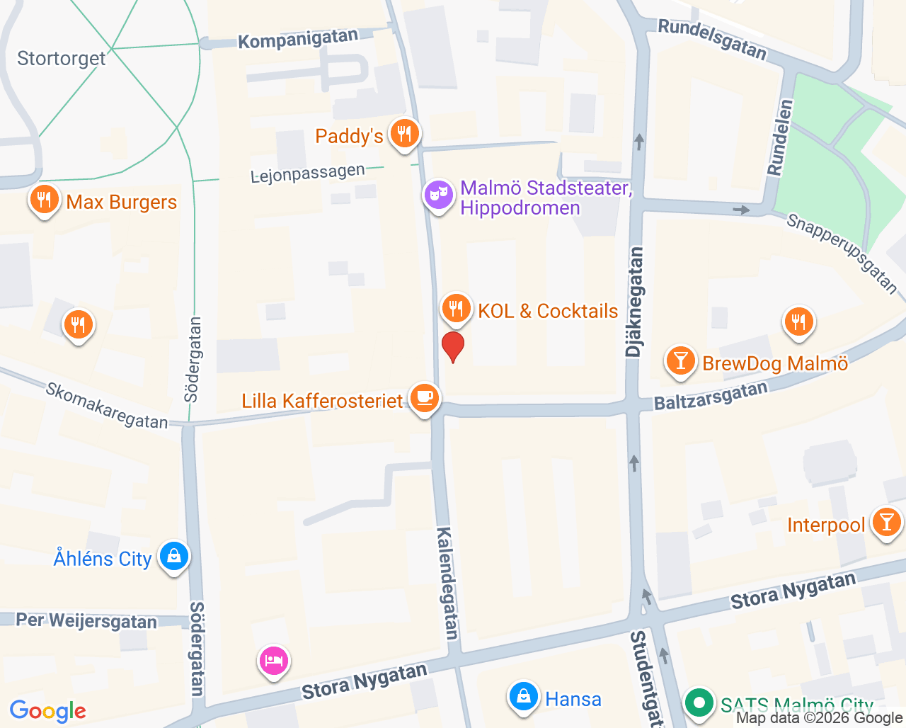 Karta till Tandläkare Michael Lindgren AB, Malmö