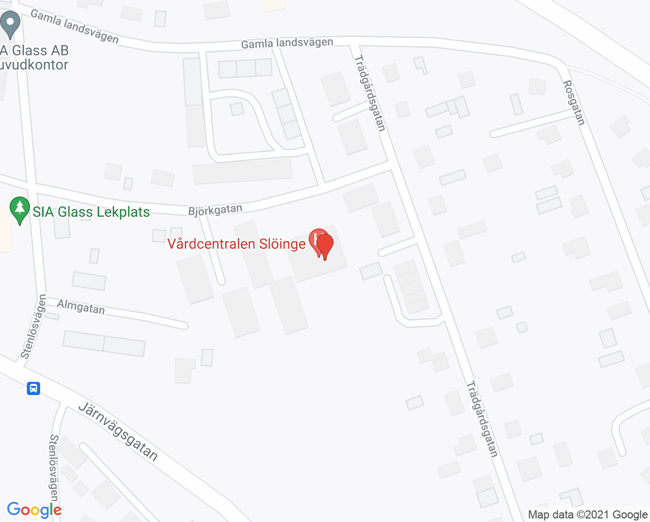 Karta till Fysioterapin Slöinge