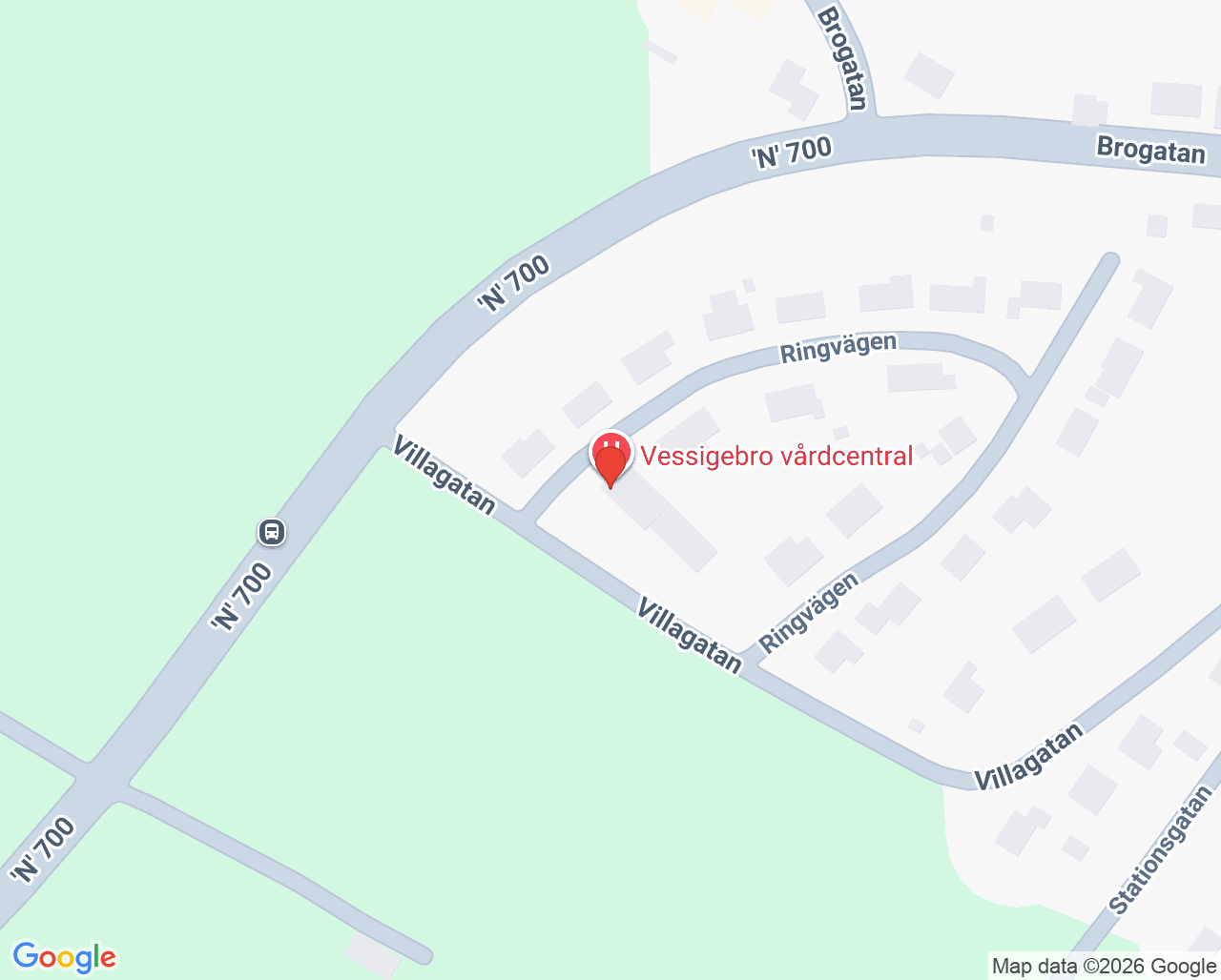 Karta till Barnavårdscentralen Vessigebro