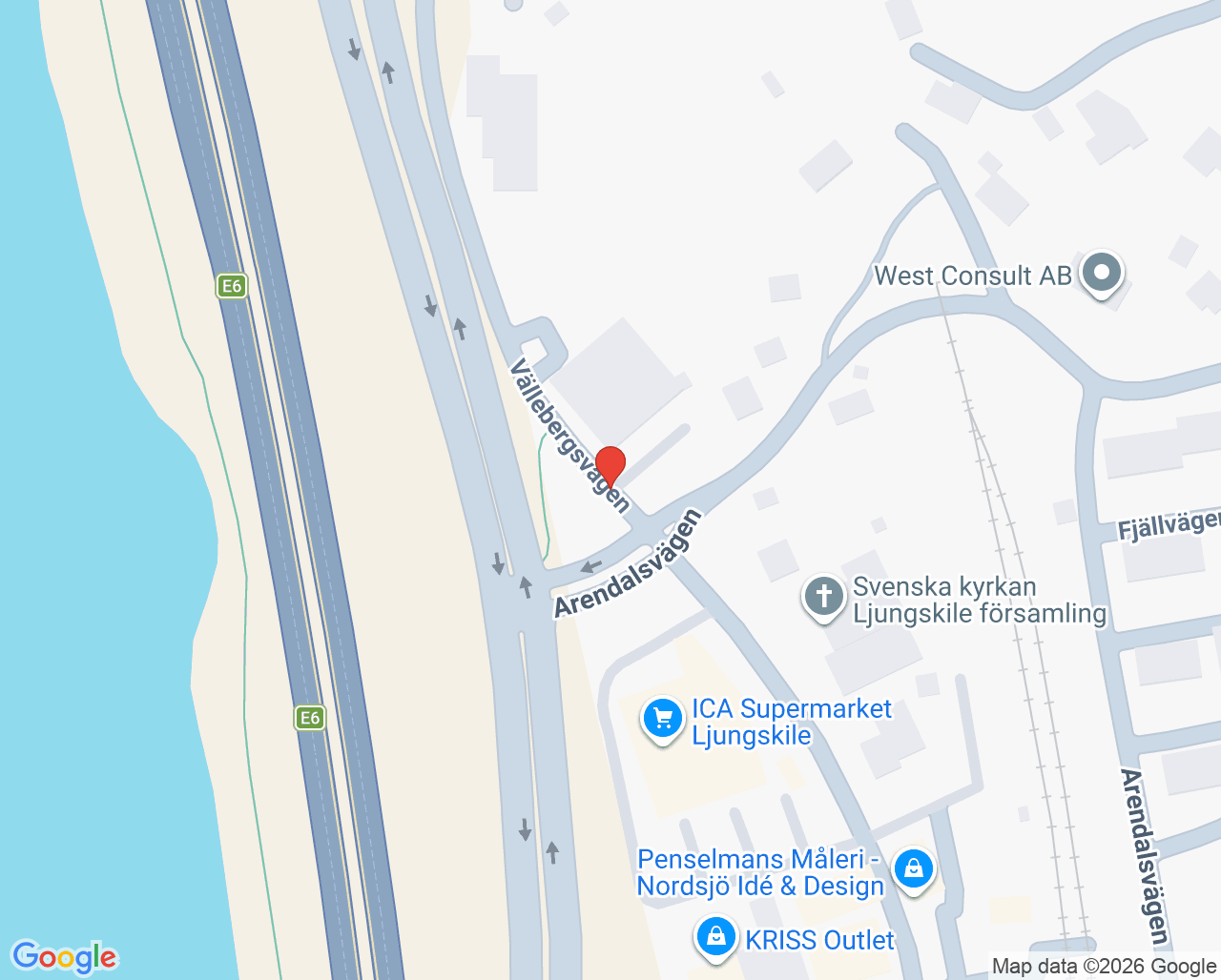 Karta till Närhälsan Ljungskile vårdcentral, Ljungskile